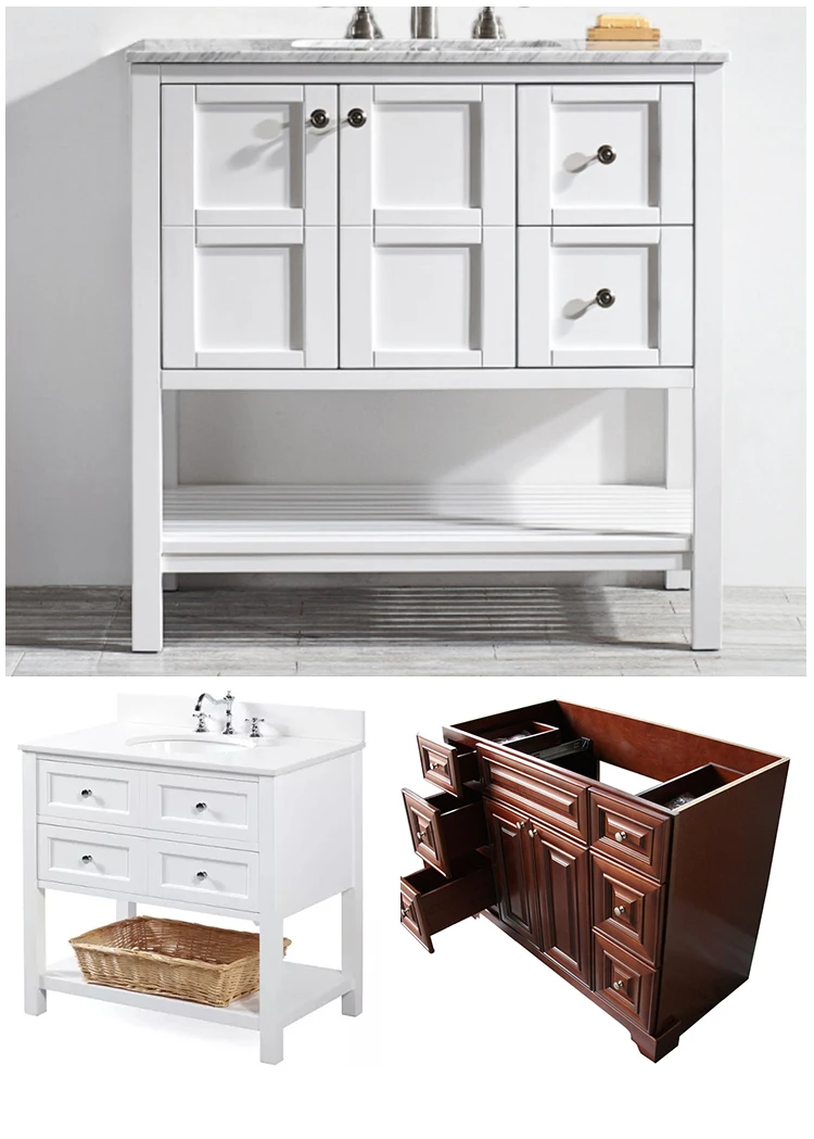 Style Design French Bathroom Vanity Cabinet,Wooden Storage Cabinet Bathroom