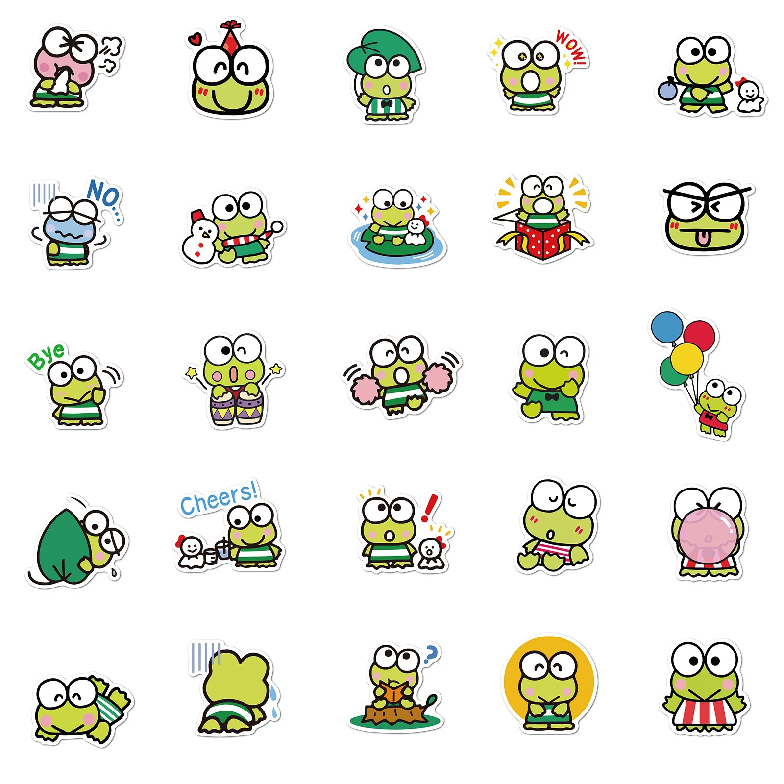 50pcs Cute Kero Kero Keroppi Sticker For Kids Gift Notebook Luggage ...