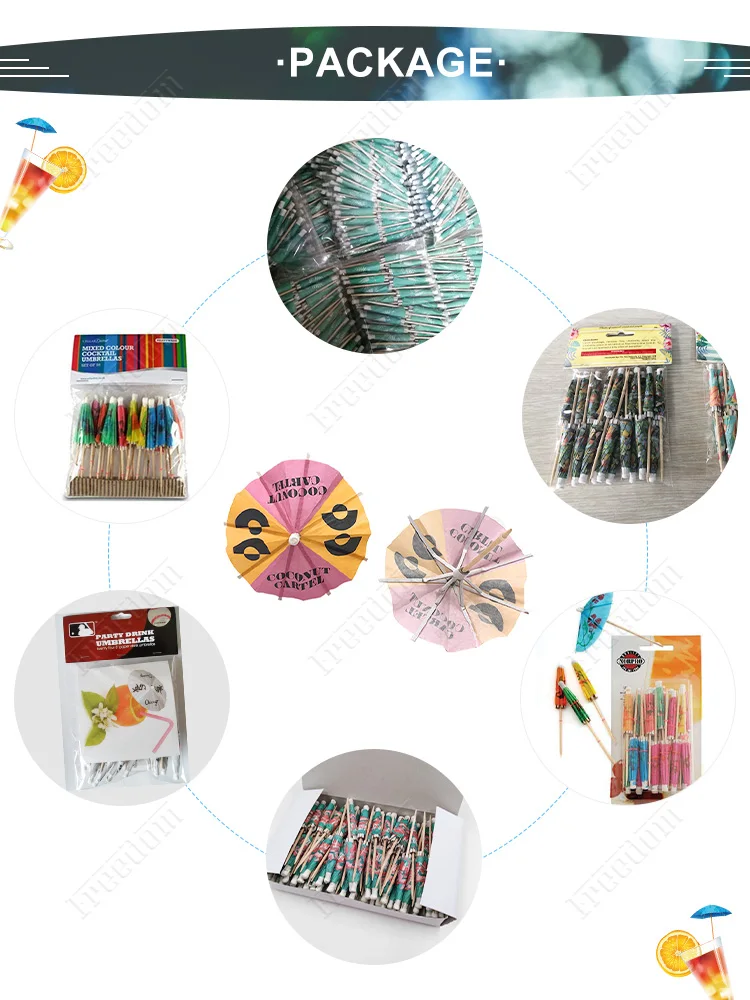 Cocktail Umbrella Drinks Mini Umbrella Toothpick Paper Umbrella Pick
