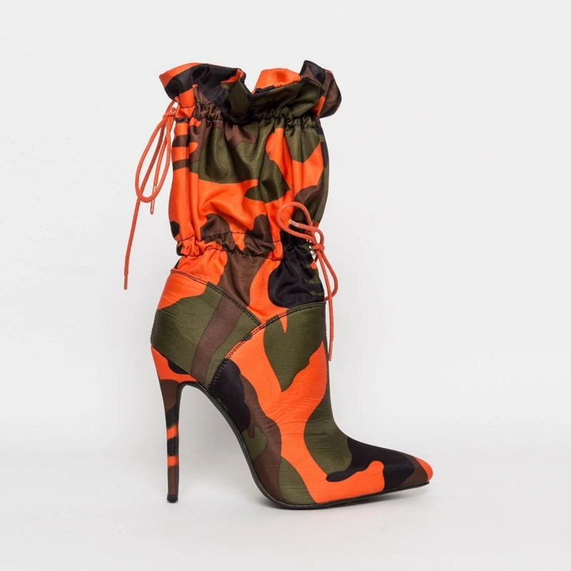 
Wholesale fashion 11cm Stilettos high heel women Camouflage Ankle Boots 