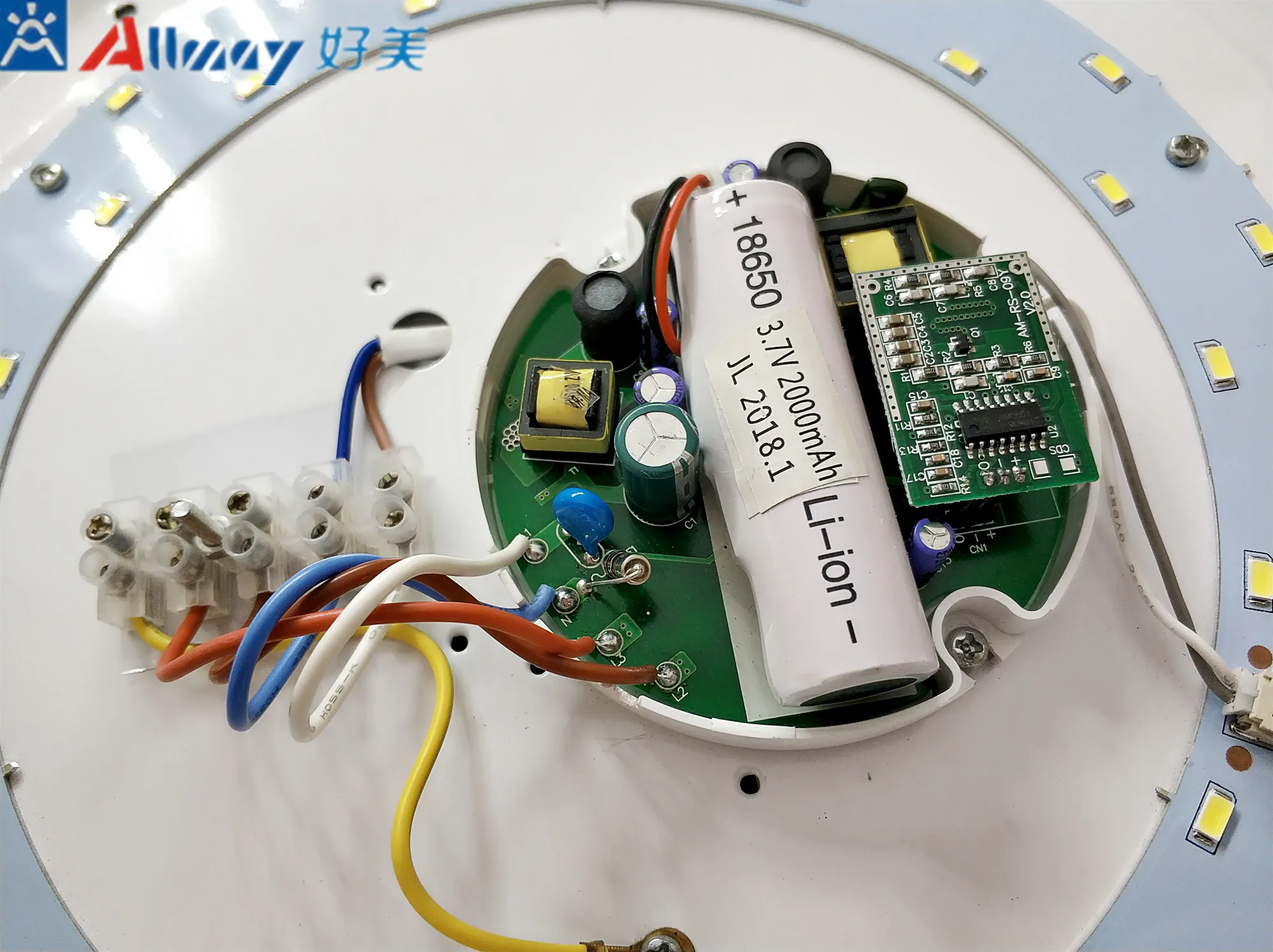 Emergency led ceiling lamp