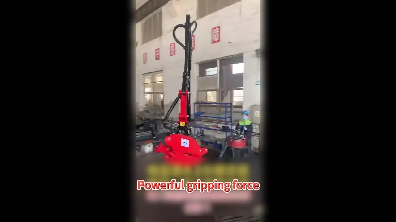 QinJia High Quality Mini Wood Grapple for 1-2 Ton Mini Excavator  Construction Machinery 1 Year Warranty Pressure Vessel Core