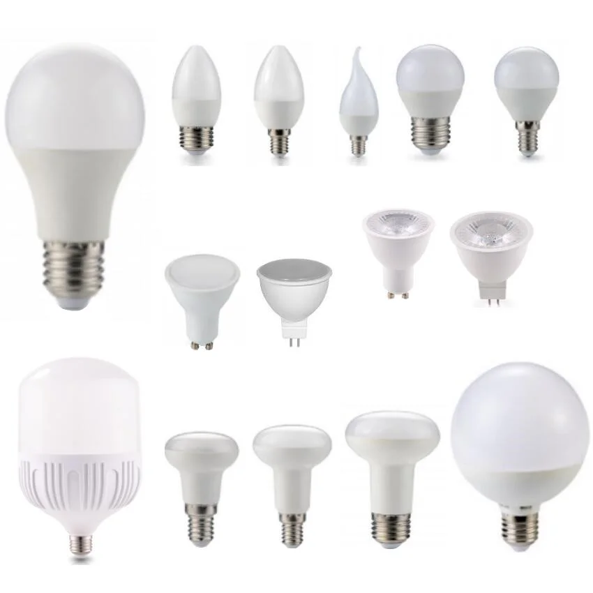 Wholesale Dimmable 220V 7W 9W 12W 15W 18W 20W A60 G45 GU10 MR16 C37 T80 R80 G95 T Size E14 E27 SKD Raw Material Led Bulb Light