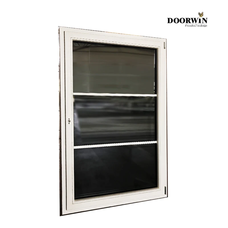 Made in China Latest Design Inward Open Aluminum Clad Wood triple Glass  Wood Tilt Turn Casement Windows