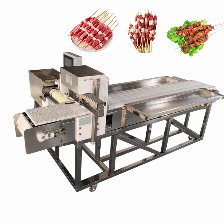 Automatic Shawarma Satay Skewer Making Machine Pork Chicken Beef Skewer ...