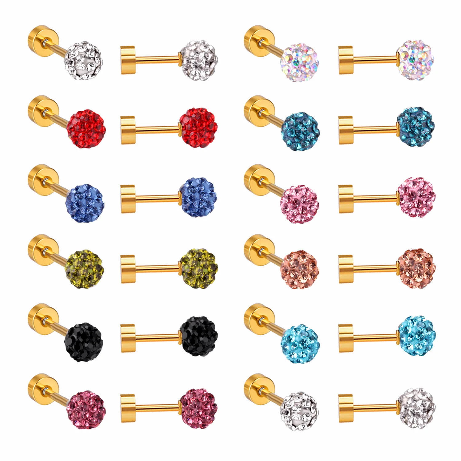

simple designer cute earrings for cute girls,36 Pairs