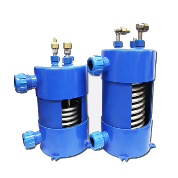 Pure Titanium Heat Exchanger Pool Heater Evaporator Coil And Shell And