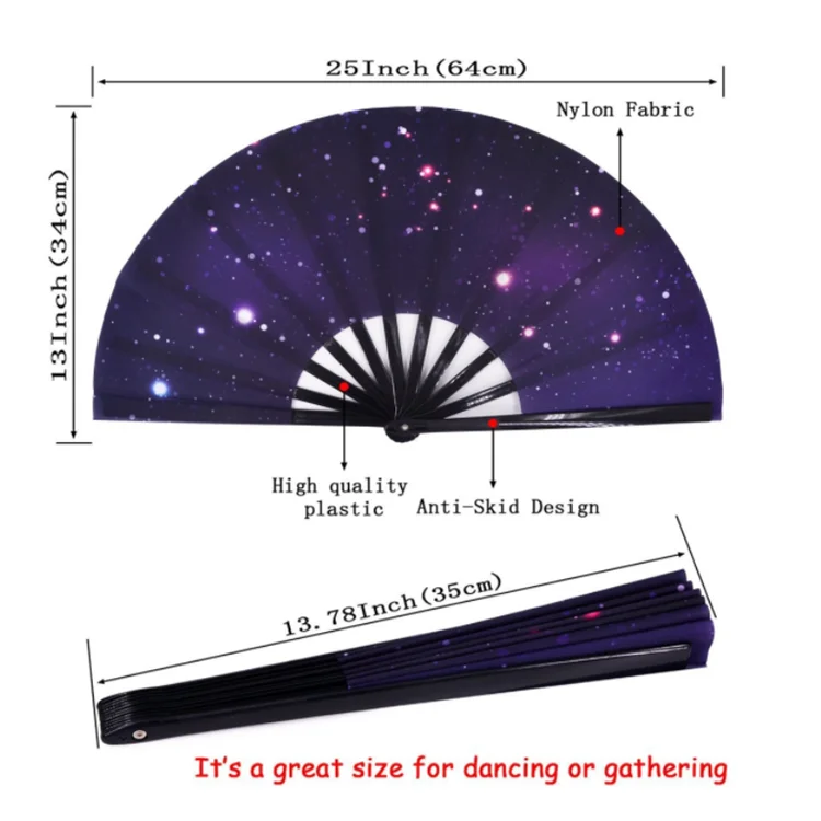 High Quality Large Folding Fan Large Printed Logo Customized Kungfu