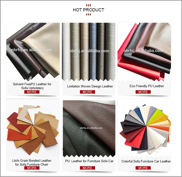 Abrasion Resistant Polyurethane Material Synthetic Leather Fabric For