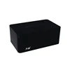 Custiom black rectangular packaging box cookie metal tin box with hinged lid