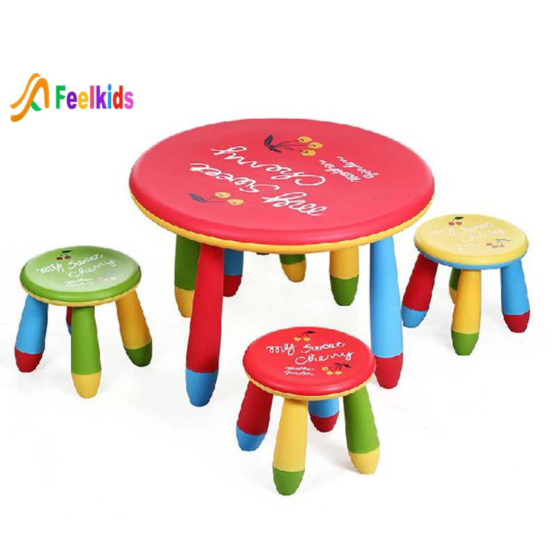 Feelkids Two-Toddler Kids' Furniture Set Plastic Desk and Chair for Kindergarten Study Playpens for Children factory