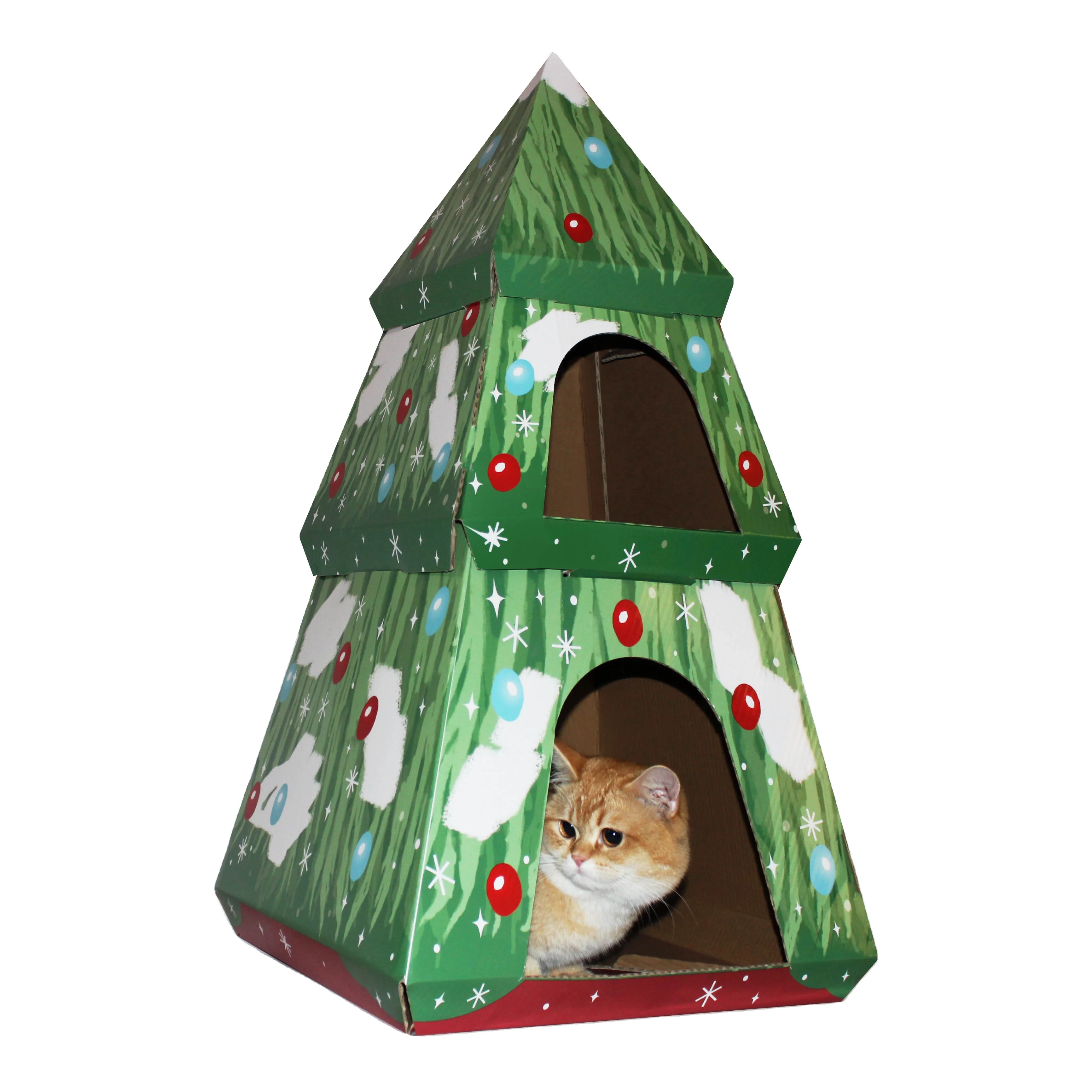 Cat Big Home Luxury Indoor Paper Cat House Scratcher Cardboard