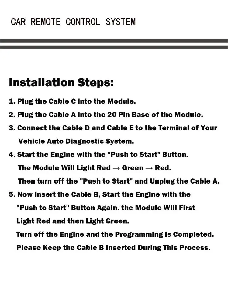 Special Ford Original Key Plug And Play Can Bus Car Alarm Remote Engine