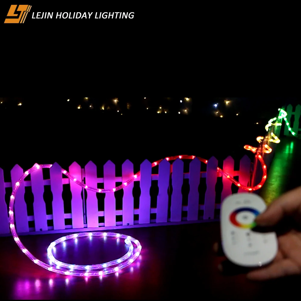 RGB rope light led app remote control for garden patio porch garland