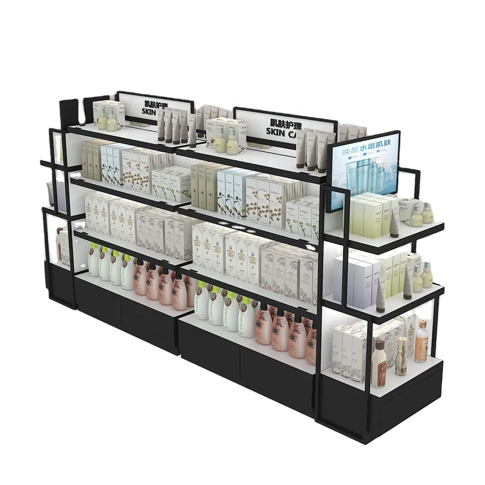 New Cosmetics Shop Display Stand Rack Custom Cosmetics Display Shelf