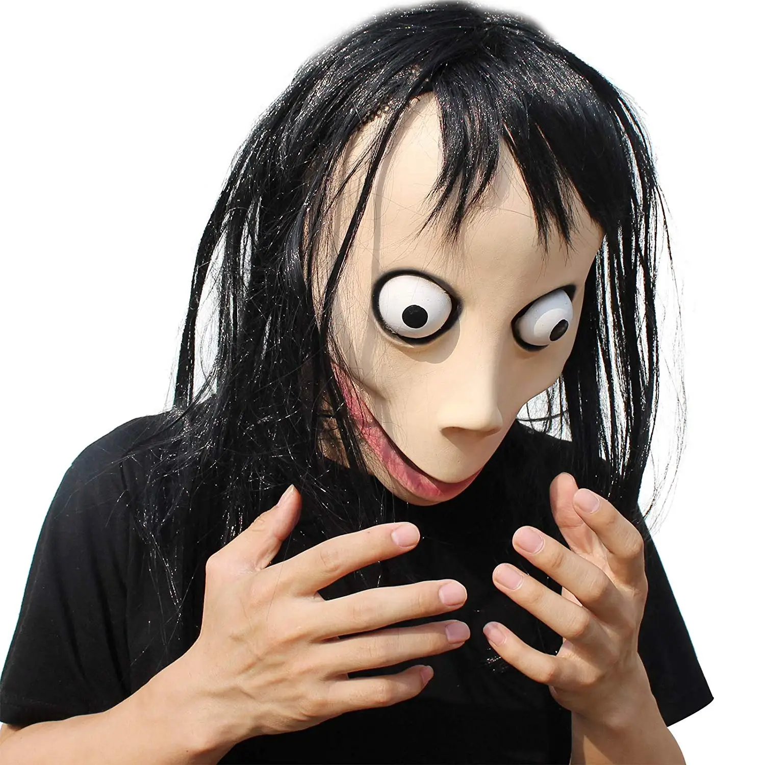 Halloween Mask Beige MOMO MASK Scary Latex HOT MOMO Mask First and Only 