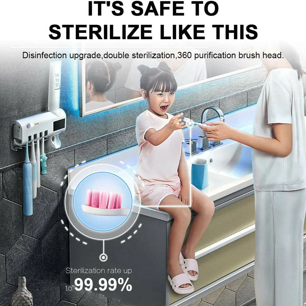 Rechargeable Smart UV Light Toothbrush Sterilization Automatic Toothpaste Dispenser .jpg