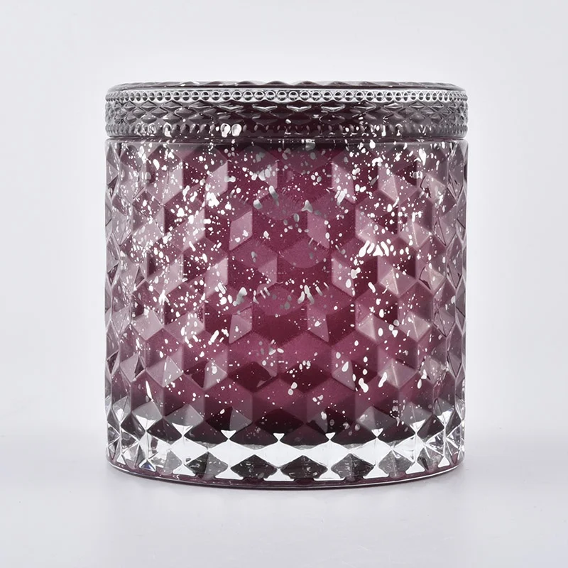 Wedding Crystal Candle Bottles Glass Candle Jar With Lid Wholesales