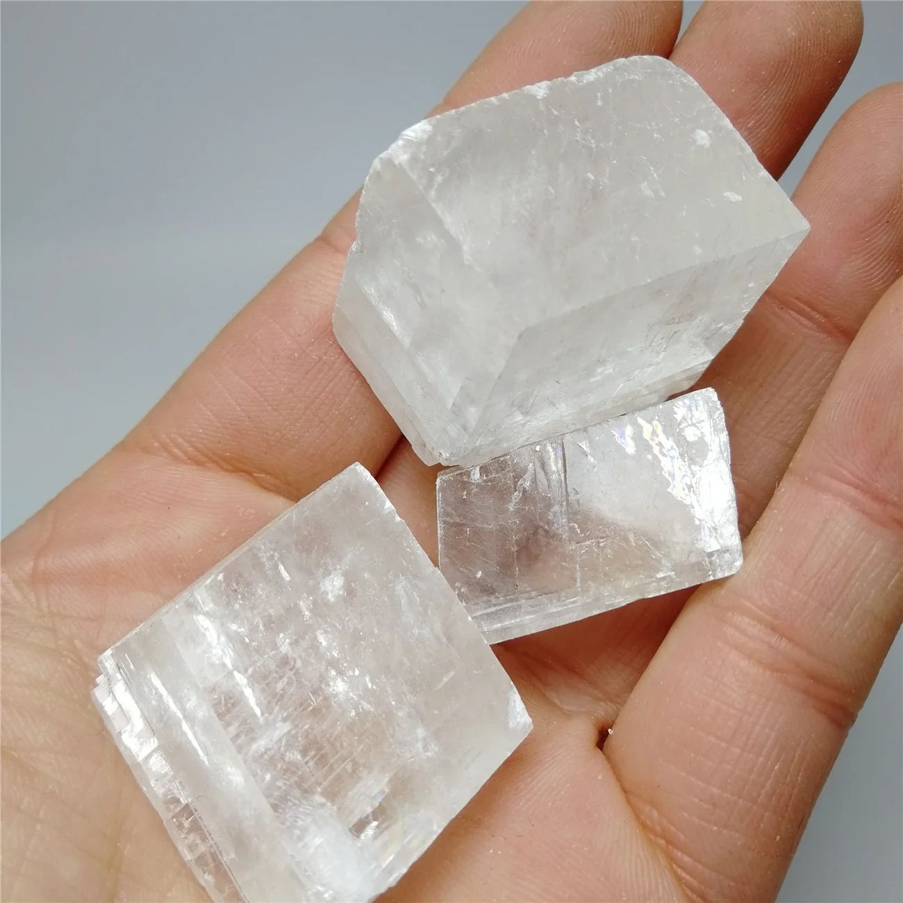 ACEACE Natural Cubo Blanco Cristal de Cuarzo Transparente calcita Piedra espécimen minerales Regalos for la decoración del hogar Size : 15g 