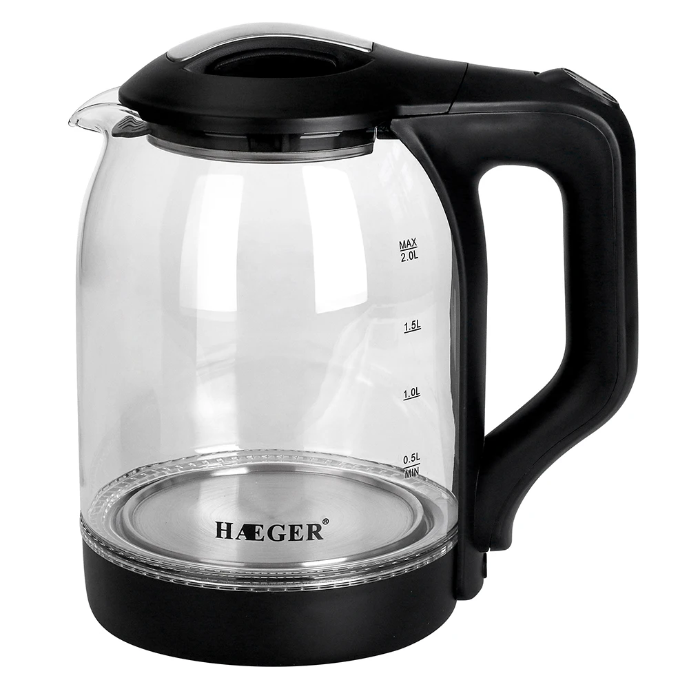 HAEGER household  electric kettle. Great quality health kettle boil tea/ glass electric kettle