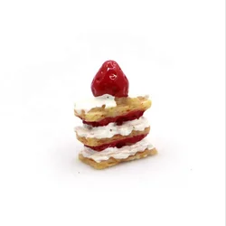 Cream Fruits Strawberry Cherry Cake Kawaii Diy Resin Crafts Accessory Making Charms Resin Embellishments for jewelry