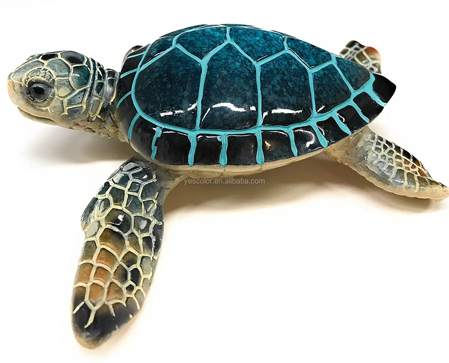 Blue Sea Turtle Resin Figurine For Indoor Outdoor Decor - Buy Sea ...