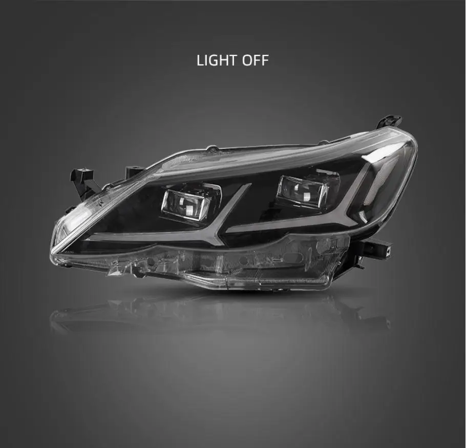 VLAND factory for car headlight for Reiz Mark X 2010 2011 2012 full  LED head lamp with yellow turn signal with plug and play