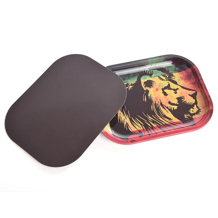 2020 Newest JL-003Z Hot Sale Custom Tin Rolling tray Tobacco Metal Rolling Tray with Magnetic Lid