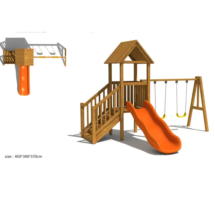 wood plastic composite playground