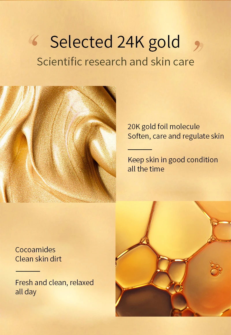 Wholesale Bath Supplies Moisturizing 24k Gold Body Wash Shower Gel Bath