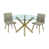 High Quality Restaurant 12mm Tempered Glass Round Modern Dining Table
