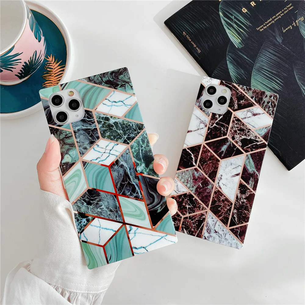 2020 New Arrival Square Marble Mobile Case Covers for iPhone Xs Max 11 Pro ,  for iPhone Xs Phone Case
