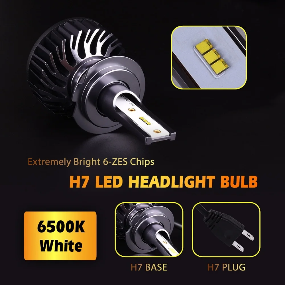 High Quality Cheap F2 Zes Car Headlight H1 H3 H4 H7 Led Car Bulb 12v