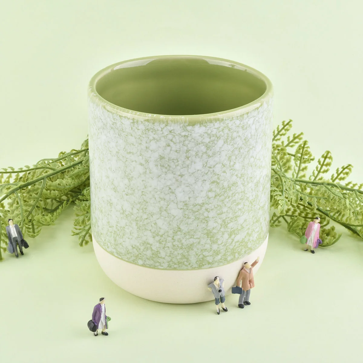 sparkle ceramic candle jar