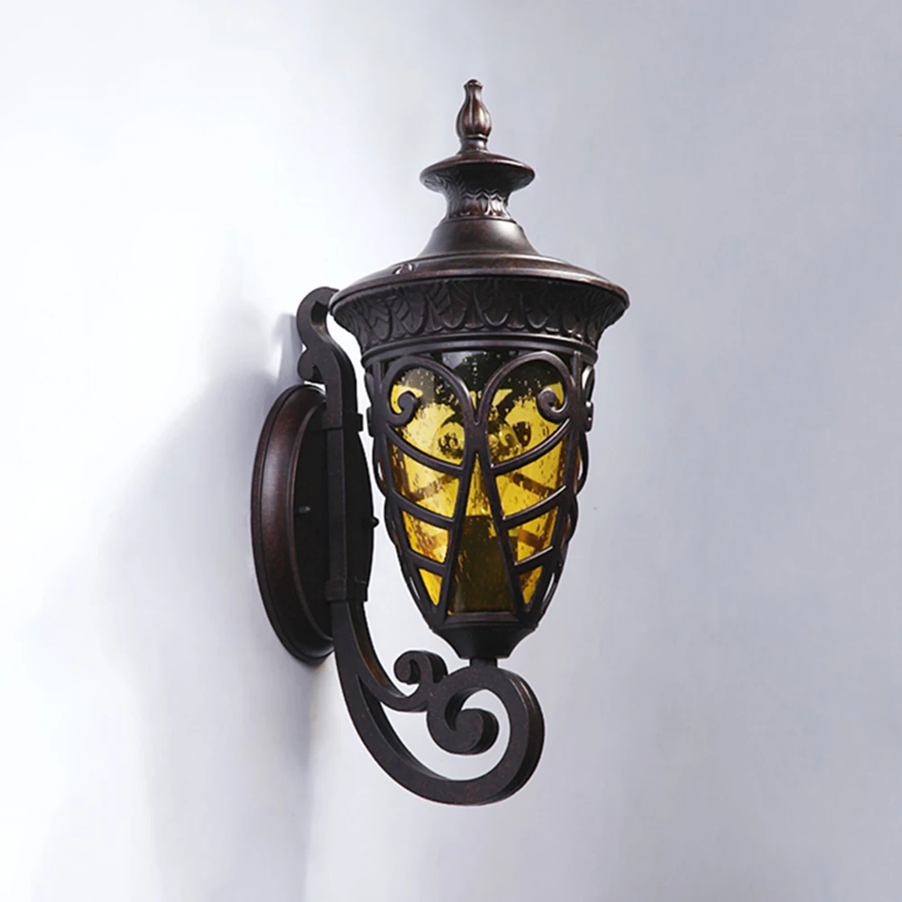 European style antique solar wall lights outdoor waterproof wall lantern villa garden exterior lamp wall mounted indoor lights