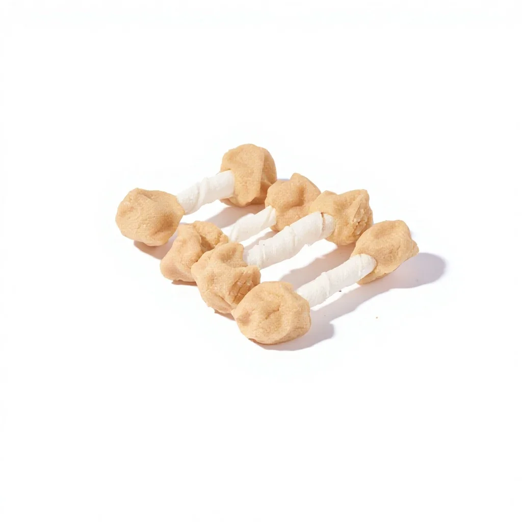 product factory no artificial colors health wholesale shandong rabbit ears meat coated molars training pet dog snacks grain free-2
