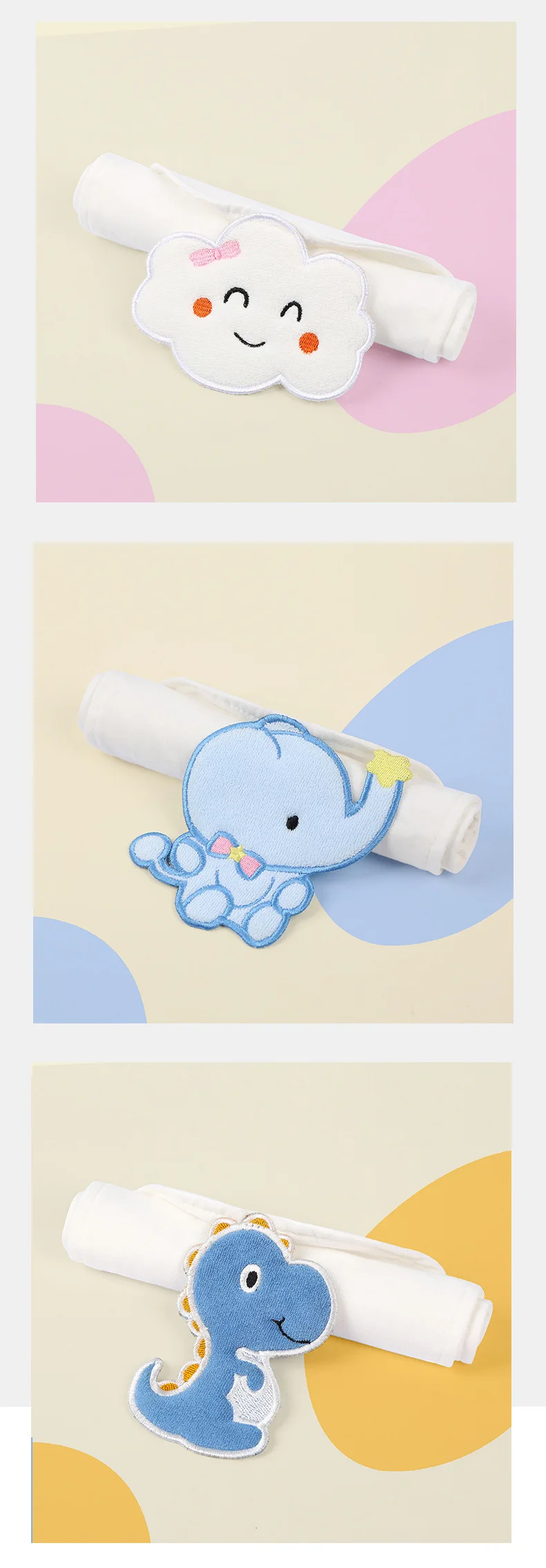 Small Size Baby Cotton Sweat-Absorbent Towel Kindergarten Gauze Isolating Pad for Boys and Girls for Children