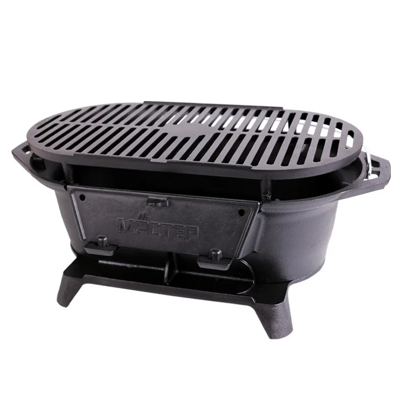 Cast Iron Barbecue Outdoor Table Top Charcoal Customizable Bbq Hibachi ...