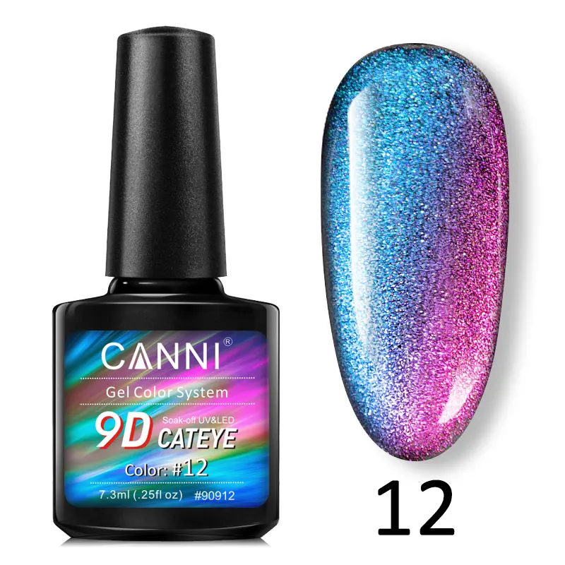 Canni 9d Cat Eye Galaxy Gel Varnish Oem 7.3ml 6 Magic Colors Nail Salon ...