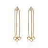 94483 Xuping long chain eardrop ear ring earring, heart jewelry guangdong