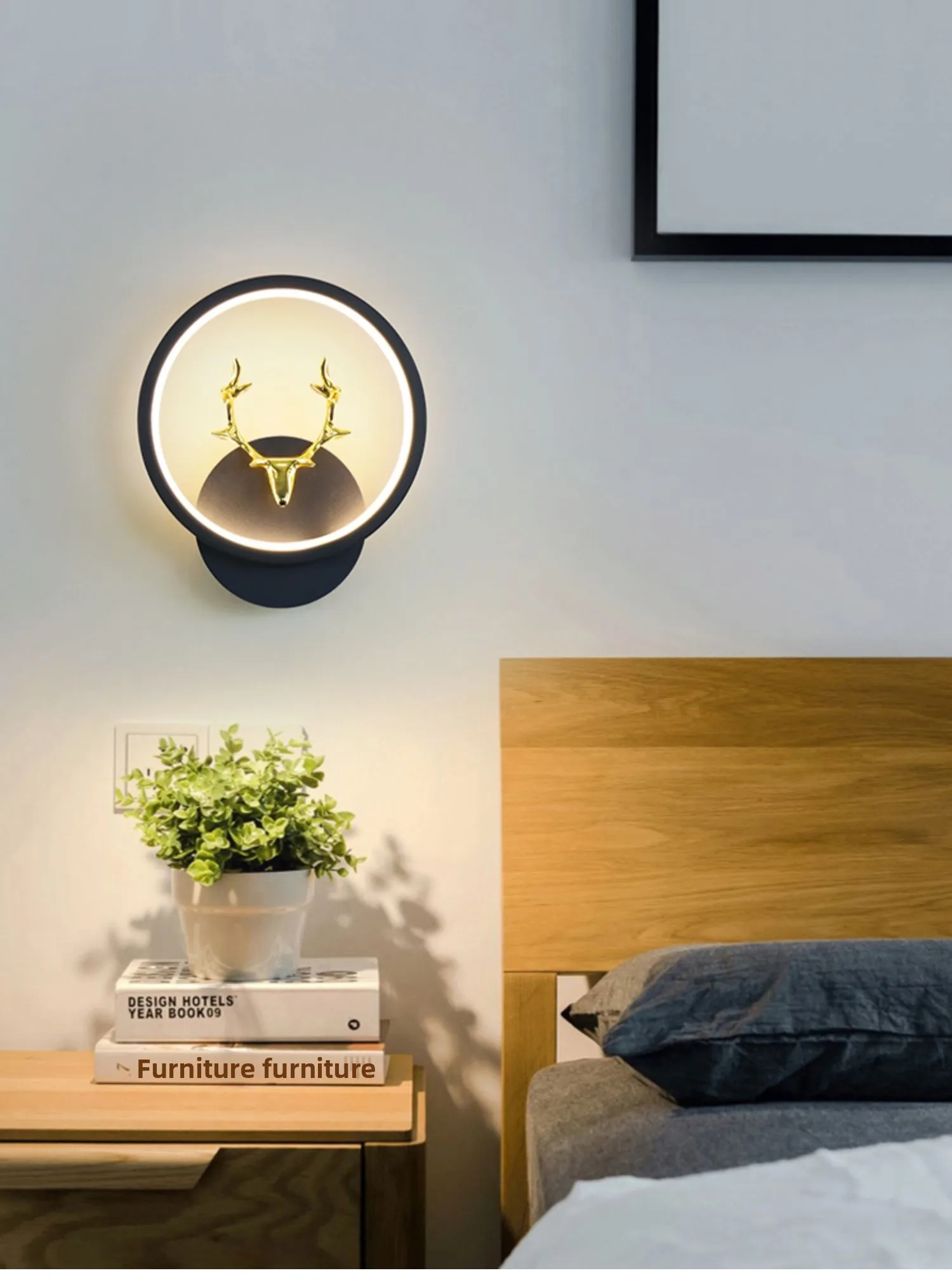 product indoor luxury design decorative home modern led creative wall lamp corridor bedroom bedside wall light-6