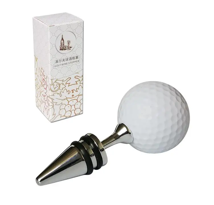 Wine Beer Golf Ball Stopper Zinc Alloy Bottle Stopper Gifts And