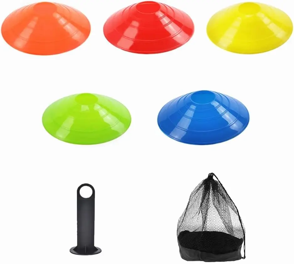 Soccer Cones Agility Training Disc Cone With Carry Bag And Holder For