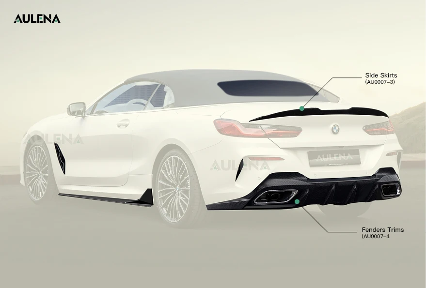 Aulena Carbon Hood Front Bumper Splitter Rear Bumper Diffuser Rear ...