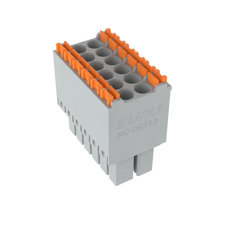 High Quality Wholesale Copper Alloy Strip Usb Type Spring Cage Pcb Terminal Blocks Connector