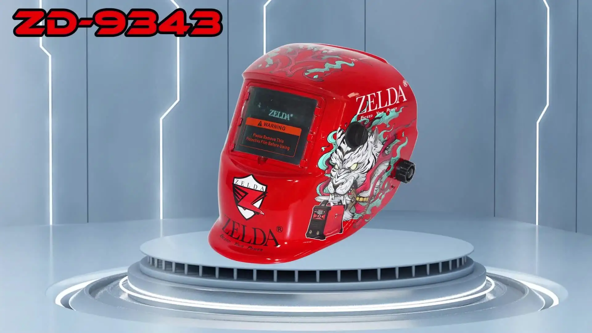 実支給アルミニアビーレフェルト Michael Gorlitz Zelda Auto Darkening Welding Helmets ZD-9343 - Reliable Protection
