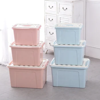 7l Colorful Airtight Food Clothes Square Plastic Storage Boxes With