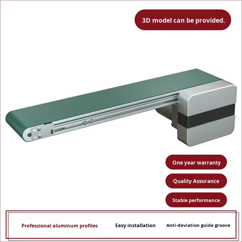 6000 Series PVC Full Belt Conveyor Electrically Controlled Speed Adjustable Small Electric Conveyor Belt Accurate Positioning factory