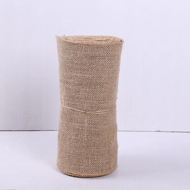 
50X50 Density Natural Color Jute Hemp Hessian fabric roll 