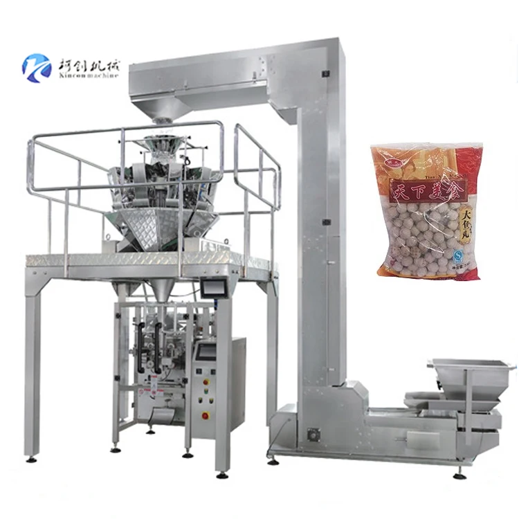 
Hot Sale Frozen Food Granular Grains Dumplings Pouch Packing Machine 